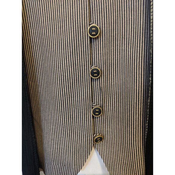 NWT Vintage Womens Pinstripe Blouse Top Retro 80s 90s Deadstock Suit Layered 10 - Picture 7 of 16